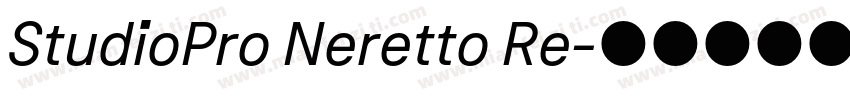 StudioPro Neretto Re字体转换